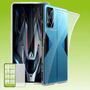 F�r Xiaomi Poco F4 GT Silikoncase TPU Transparent + 0,26 H9 Glas Handy Tasche H�lle Schutz Cover 
