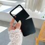 F�r Samsung Galaxy Z Flip4 5G Design Hart Cover Handy Tasche H�lle Etuis Schwarz