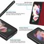 F�r Samsung Galaxy Z Fold4 5G Kunstleder / Kunststoff Handy Tasche H�lle Etuis Rot