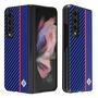 F�r Samsung Galaxy Z Fold4 5G Carbon Kunststoff Handy Tasche H�lle Etuis Blau