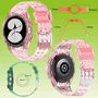 F�r Samsung Galaxy Watch 4 44mm Kunststoff / Silikon Armband mit Geh�use-Schutz Watch Uhr Pink Ersatz Arm Band 