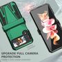 F�r Samsung Galaxy Z Flip4 5G Outdoor Armor Kunststoff Super V Hart Cover Handy Tasche H�lle Etuis Gr�n