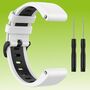 F�r Garmin Fenix 6X / 6X Pro Kunststoff / Silikon Armband-Schutz Watch Uhr Wei� / Schwarz Ersatz Arm Band 