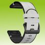 F�r Garmin Fenix 6X / 6X Pro Kunstleder / Silikon Armband-Schutz Watch Uhr Grau Ersatz Arm Band