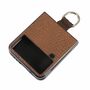 F�r Samsung Galaxy Z Flip4 5G Kunstleder / Kunststoff Struktur Handy Tasche H�lle Etuis Braun
