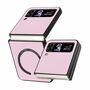 F�r Samsung Galaxy Z Flip4 5G MagSafe Magnetic Kunststoff Kohlefaser Struktur Handy Tasche H�lle Etuis Pink