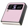 F�r Samsung Galaxy Z Flip4 5G MagSafe Magnetic Kunststoff Kohlefaser Struktur Handy Tasche H�lle Etuis Pink