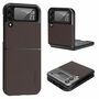 F�r Samsung Galaxy Z Flip4 5G All-Inclusive Kunstleder Cover Handy Tasche H�lle Etuis Braun