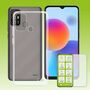F�r ZTE Blade A52 Silikoncase TPU Transparent + 0,26 H9 Glas Handy Tasche H�lle Schutz Cover