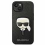 Karl Lagerfeld Schutzh�lle f�r Apple iPhone 14 Plus Schwarz Saffiano Ikonik H�lle Case Cover Etui