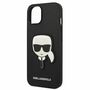 Karl Lagerfeld Schutzh�lle f�r Apple iPhone 14 Plus Schwarz Saffiano Ikonik H�lle Case Cover Etui