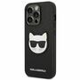 Karl Lagerfeld Schutzh�lle f�r Apple iPhone 14 Pro Schwarz Saffiano Ikonik H�lle Case Cover Etui