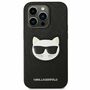 Karl Lagerfeld Schutzh�lle f�r Apple iPhone 14 Pro Schwarz Saffiano Ikonik H�lle Case Cover Etui