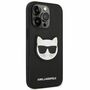Karl Lagerfeld Schutzh�lle f�r Apple iPhone 14 Pro Schwarz Saffiano Ikonik H�lle Case Cover Etui