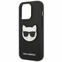 Karl Lagerfeld Schutzh�lle f�r Apple iPhone 14 Pro Schwarz Saffiano Ikonik H�lle Case Cover Etui