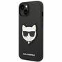 Karl Lagerfeld Schutzh�lle f�r Apple iPhone 14 Plus Schwarz Saffiano Ikonik H�lle Case Cover Etui