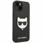 Karl Lagerfeld Schutzh�lle f�r Apple iPhone 14 Plus Schwarz Saffiano Ikonik H�lle Case Cover Etui