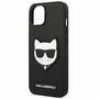Karl Lagerfeld Schutzh�lle f�r Apple iPhone 14 Plus Schwarz Saffiano Ikonik H�lle Case Cover Etui