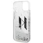 Karl Lagerfeld Hard Case Liquid Glitter Big KL Apple iPhone 14 Case Schutzh�lle Silber
