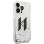 Karl Lagerfeld Hard Case Liquid Glitter Big KL Apple iPhone 14 Pro Case Schutzh�lle Silber