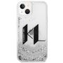 Karl Lagerfeld Hard Case Liquid Glitter Big KL Apple iPhone 14 Plus Case Schutzh�lle Silber