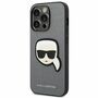 Karl Lagerfeld Schutzh�lle f�r Apple iPhone 14 Pro Silber Saffiano Ikonik H�lle Case Cover Etui