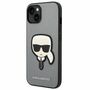 Karl Lagerfeld Schutzh�lle f�r Apple iPhone 14 Plus Silber Saffiano Ikonik H�lle Case Cover Etui
