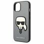 Karl Lagerfeld Schutzh�lle f�r Apple iPhone 14 Plus Silber Saffiano Ikonik H�lle Case Cover Etui