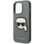 Karl Lagerfeld Schutzh�lle f�r Apple iPhone 14 Pro Max Silber Saffiano Ikonik H�lle Case Cover Etui