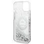 Karl Lagerfeld Hard Case Liquid Glitter RSG Apple iPhone 14 Plus Case Schutzh�lle Silber