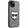Karl Lagerfeld Schutzh�lle f�r Apple iPhone 14 Pro Silber Saffiano Ikonik H�lle Case Cover Etui