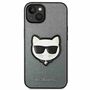 Karl Lagerfeld Schutzh�lle f�r Apple iPhone 14 Pro Max Silber Saffiano Ikonik H�lle Case Cover Etui