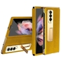 Samsung Galaxy Z Fold4 5G Galvanik Linsenrahmen + Hart Glas Handy Tasche H�lle Etuis Gold