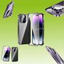 F�r Apple iPhone 14 Pro Max Beidseitiger 360 Grad Magnet Glas H�lle Handy Tasche Bumper Schwarz 