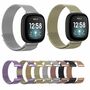 F�r Fitbit Versa 4 + 3 / Sense 1+ 2 Magnet Metall Watch Uhr Ersatz Armband Pink