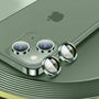 Metal Ring Camera Tempered Glas Film f�r Apple iPhone 14 Plus Panzer Zubeh�r Glas Gr�n 