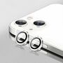 Metal Ring Camera Tempered Glas Film f�r Apple iPhone 14 Plus Panzer Zubeh�r Glas Silber 