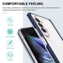 F�r Samsung Galaxy Z Fold4 5G 360 Grad Schock Durchsichtig Acrylic + PC + TPU Cover Handy Tasche H�lle Etuis Blau