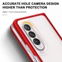F�r Samsung Galaxy Z Fold4 5G 360 Grad Schock Durchsichtig Acrylic + PC + TPU Cover Handy Tasche H�lle Etuis Rot