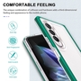 F�r Samsung Galaxy Z Fold4 5G 360 Grad Schock Durchsichtig Acrylic + PC + TPU Cover Handy Tasche H�lle Etuis Gr�n