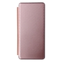 F�r Samsung Galaxy Z Fold4 5G Carbon Kunstleder Handy Tasche H�lle Etuis Pink