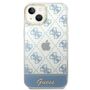 Guess 4G Pattern Script Collection Hardcase H�lle Cover f�r Apple iPhone 14 Plus Blau