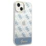 Guess 4G Pattern Script Collection Hardcase H�lle Cover f�r Apple iPhone 14 Plus Blau