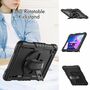 F�r Lenovo M10 Plus 10.6 3. Gen 2022 aufstellbare Outdoor Hybrid Schwarz 360 Grad mit Trage Gurt Halte-Band Tablet Tasche Etuis Cover Case Schutz Robust Neu
