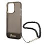 Guess Chain Silikon Case fr Apple iPhone 14 Pro mit Kette Transparent / Schwarz Hlle