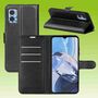 F�r Motorola Moto E22 Handy Tasche Wallet Premium Schutz H�lle Case Cover Etuis Neu Zubeh�r Schwarz