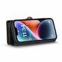 F�r Apple iPhone 14 Plus CaseMe Handy Tasche Kunstleder H�lle Etuis Schwarz + Rei�verschluss