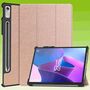 F�r Lenovo Tab P11 Pro 2. Gen 11.2 Zoll 3folt Wake UP Smart Cover Rose Gold Tasche Etuis H�lle 