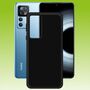 F�r Xiaomi 12T / 12T Pro Silikoncase TPU Schutz Schwarz Handy Tasche H�lle Cover Etui Zubeh�r Neu 