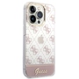 Guess 4G Pattern Script Collection Hardcase H�lle Cover f�r Apple iPhone 14 Pro Pink
